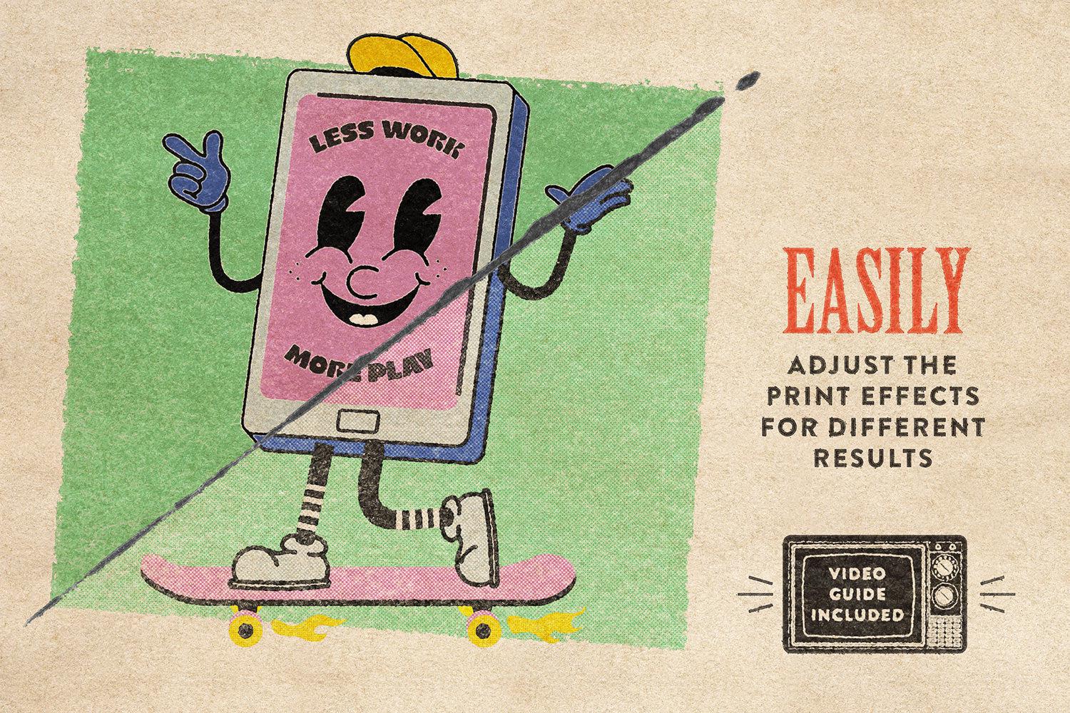 Retro Print Texture Effect