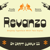 Revanzo – Reverse Contrast Font