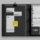 Ring Binder Open Spread Mockup — Still Formwork | T.BW Mockup Collection