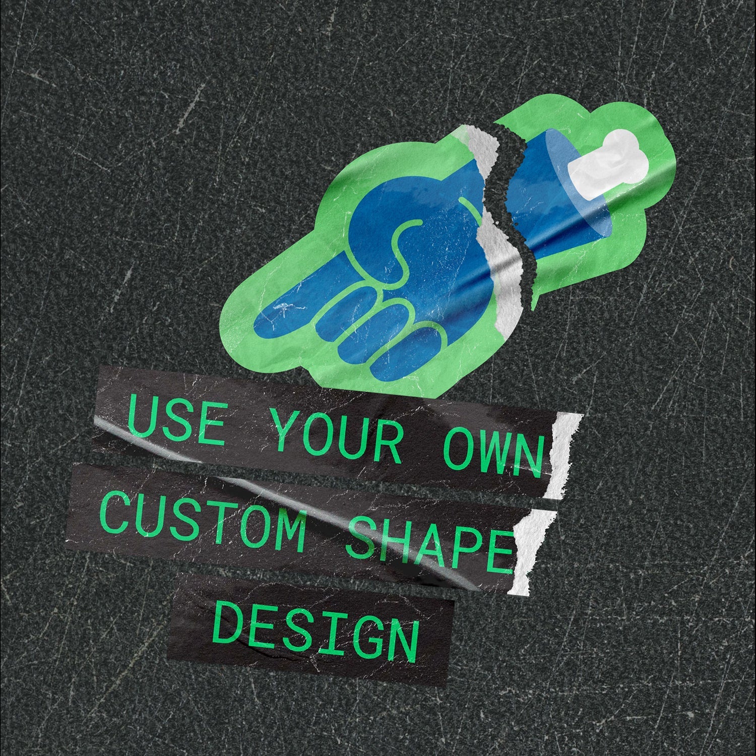 Ripped Sticker Mockup