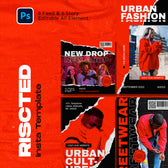 Riscted – Urban Streetwear Instagram Templates