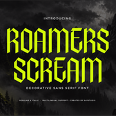 Roamers Scream - Decorative Condensed Sans Serif Font