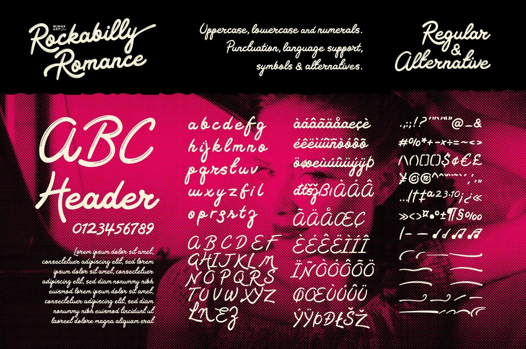 Rockabilly Romance - A 1950s Rock ’n’ Roll Inspired Retro Script Font
