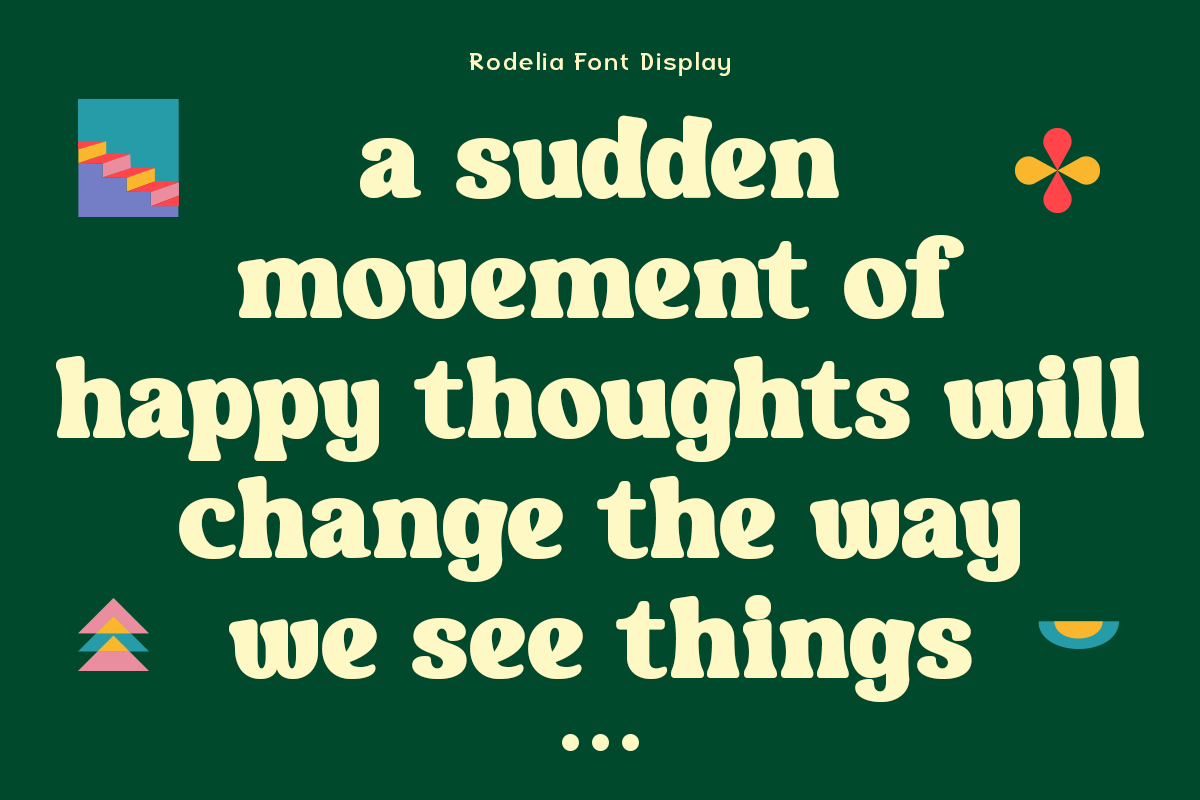 Rodelia - Bold Playful Retro Display Font by Roomspace Creative Lab, preview 3