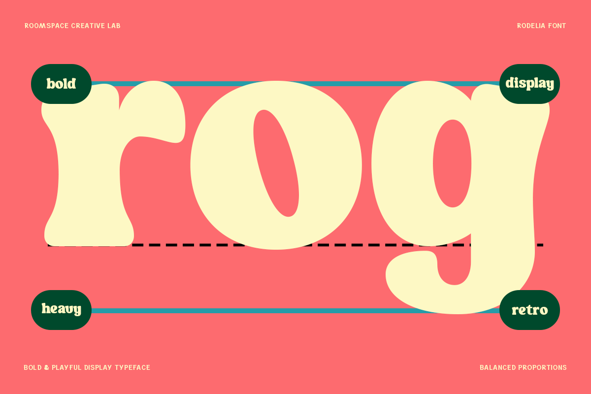 Rodelia - Bold Playful Retro Display Font by Roomspace Creative Lab, preview 8