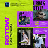 ROTOW – Streetwear Fashion Instagram Post & Story Templates