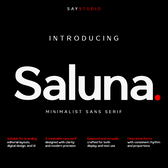 Saluna – Minimalist Sans Serif