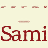 Sami — Whimsical & Hand-Crafted Display Typeface