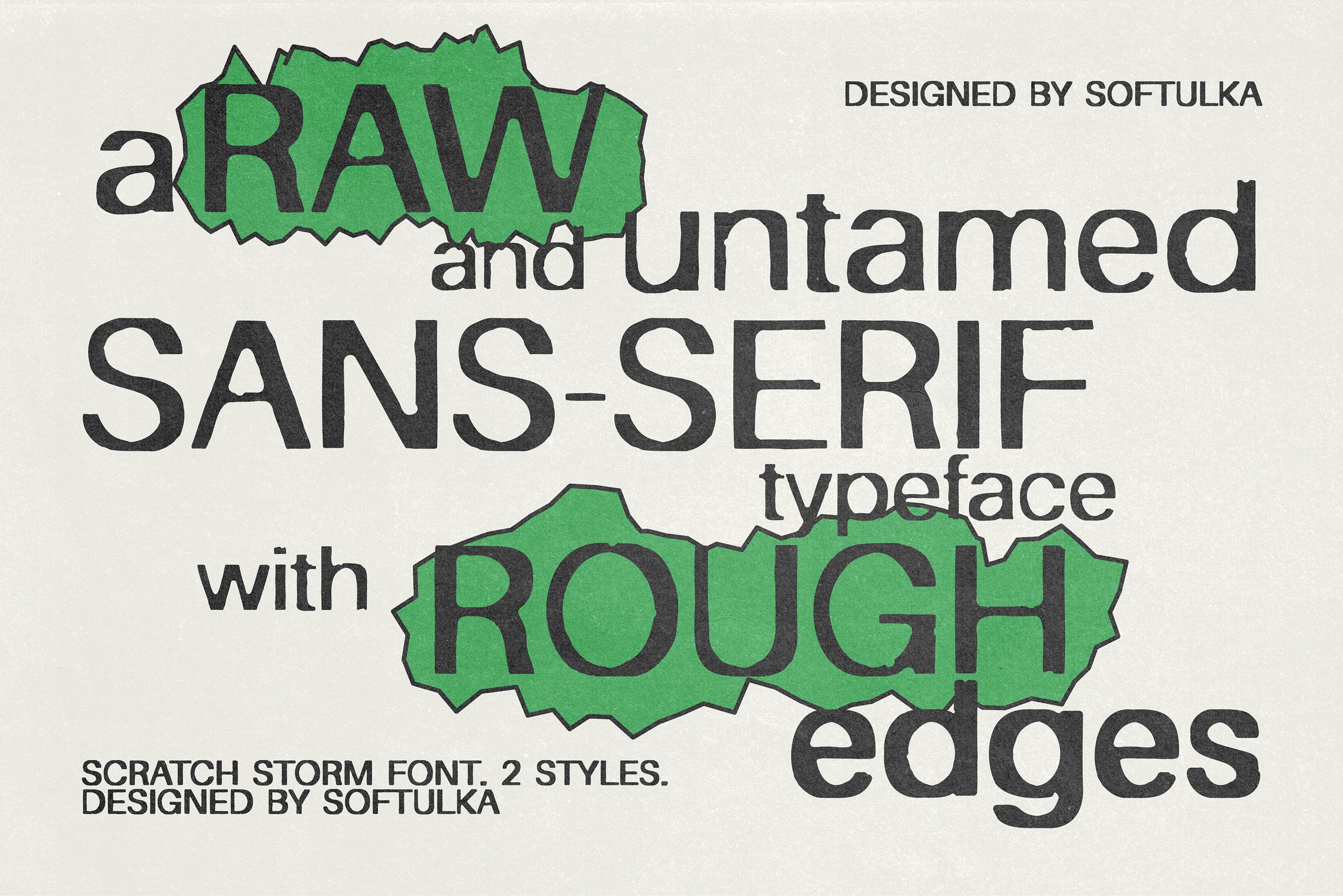 Scratch Storm Rebellious Textured Typeface