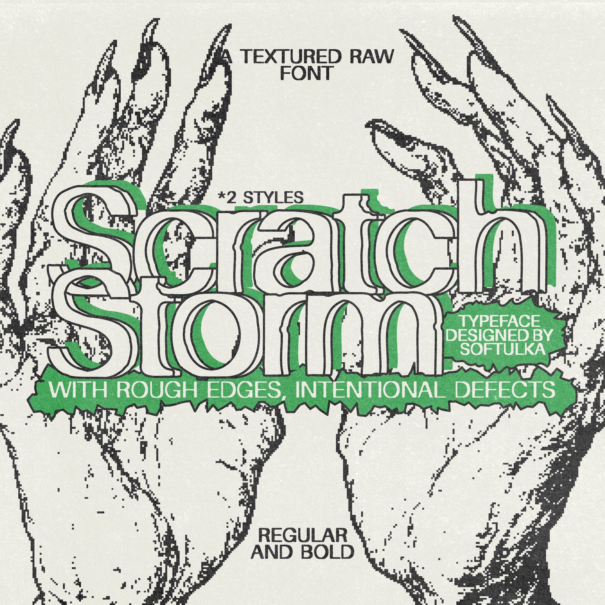 Scratch Storm Rebellious Textured Typeface
