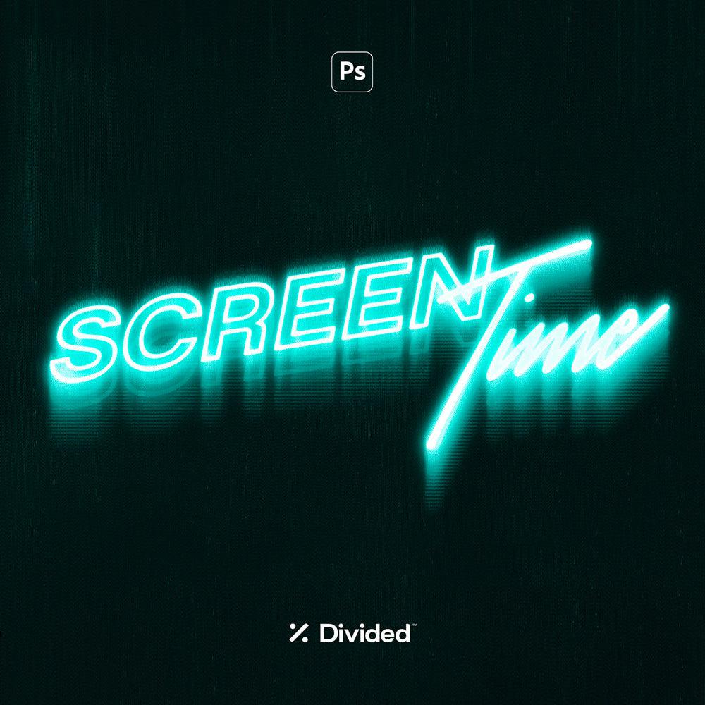 Screentime monitor text effect by divided co