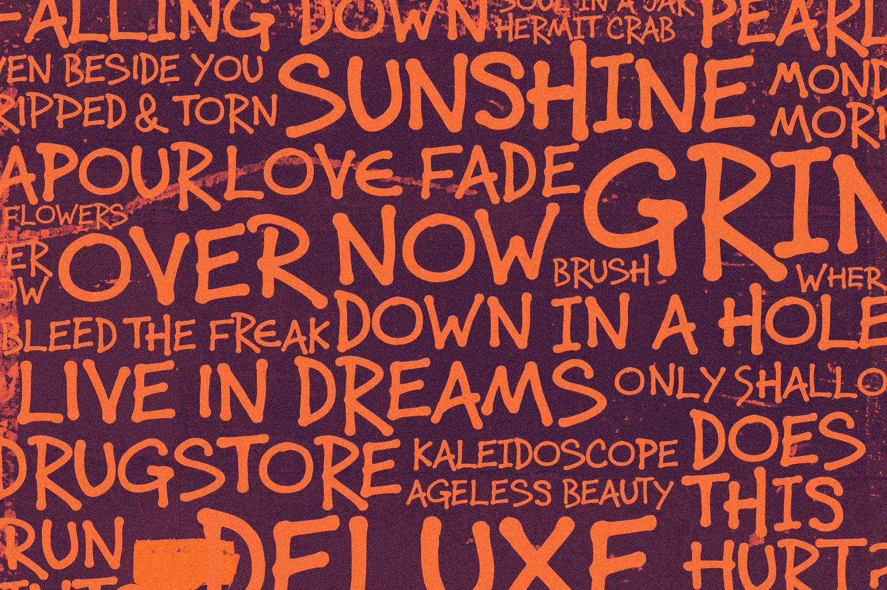 Shoegaze: 1990s Handwriting Font