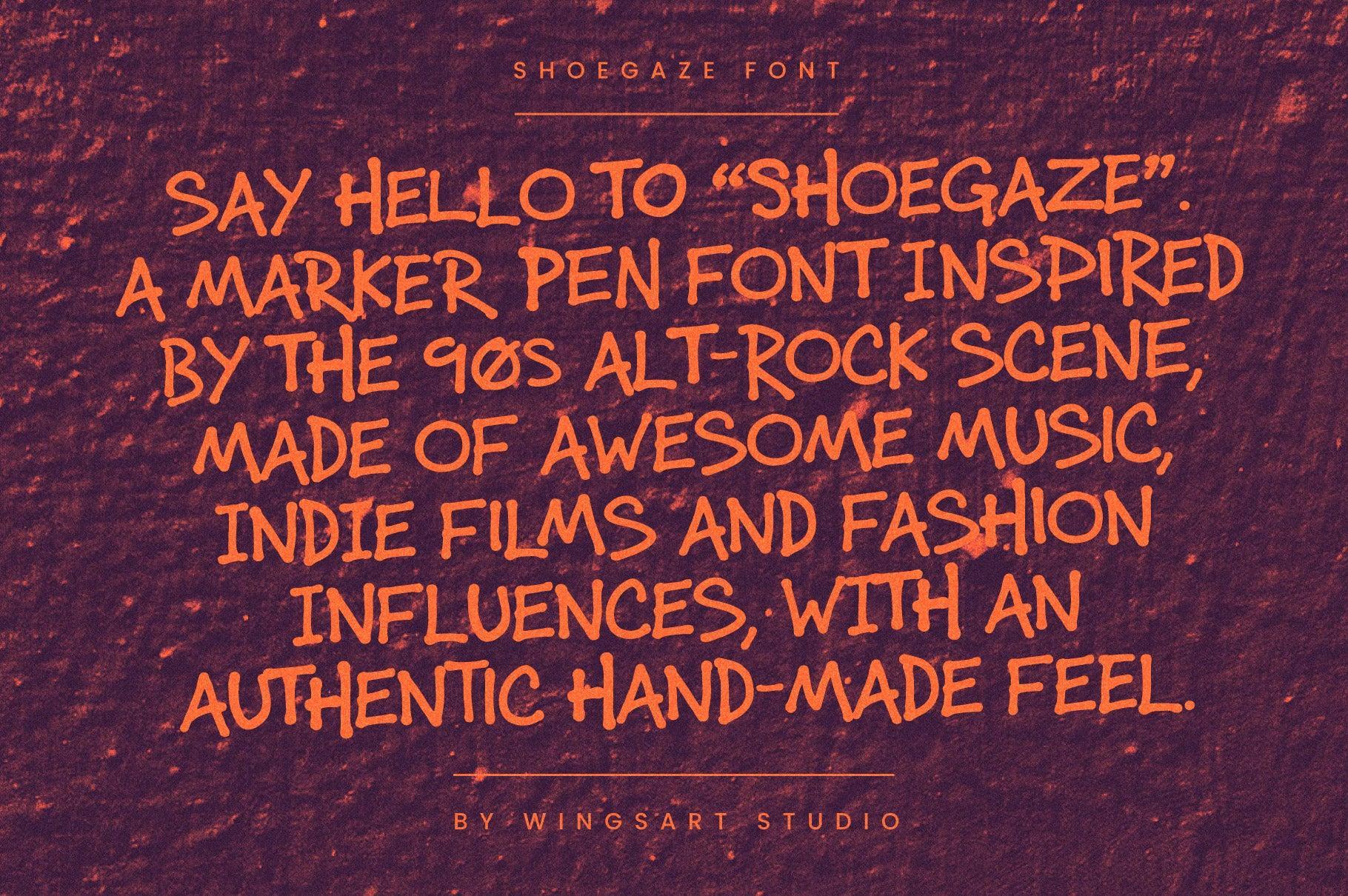 Shoegaze: 1990s Handwriting Font