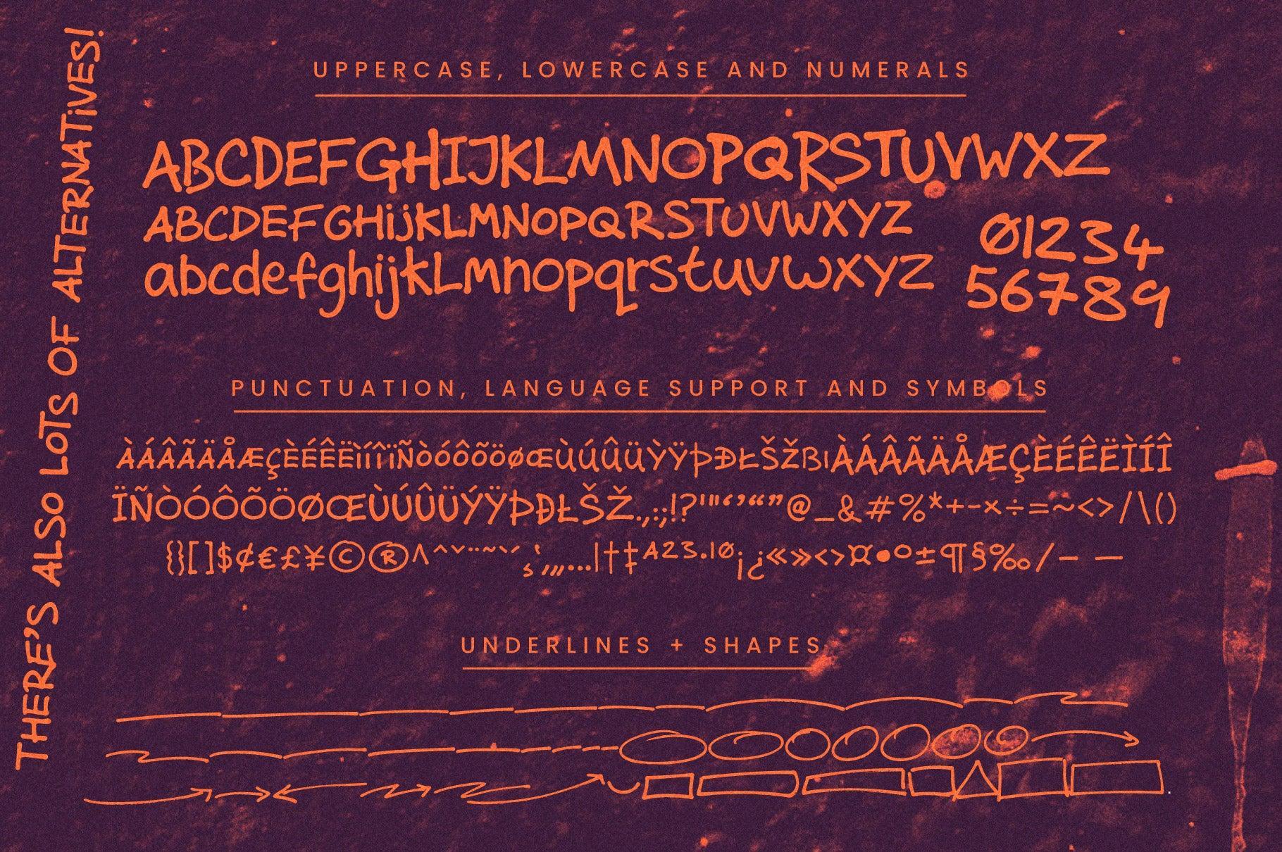 Shoegaze: 1990s Handwriting Font