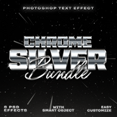 Silver Chrome Text Effect Bundle