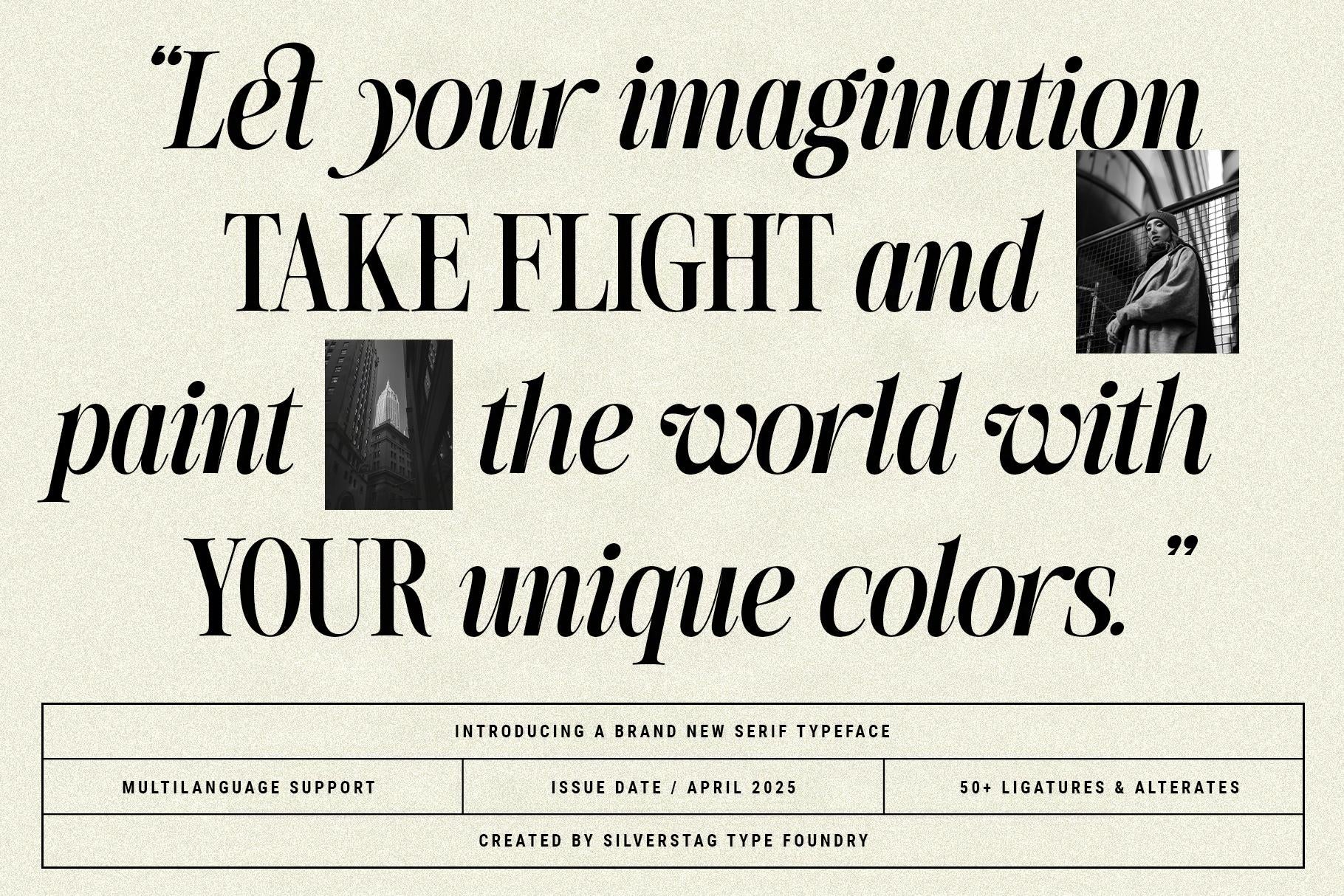 SLTF The Silver Editorial – A Nostalgic 18-Font Serif Typeface