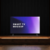 Smart TV Mockup On Cabinet