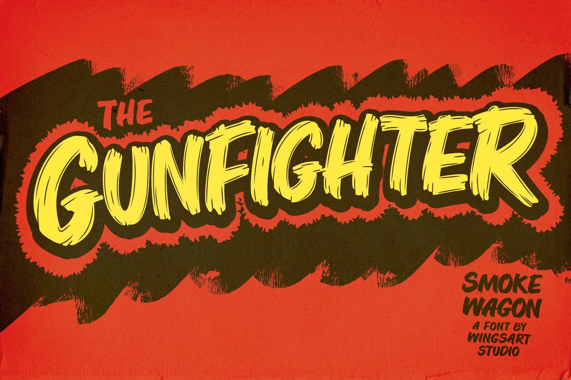 Smoke Wagon - A Western Brush Font