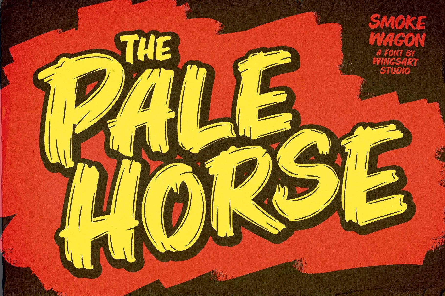 Smoke Wagon - A Western Brush Font