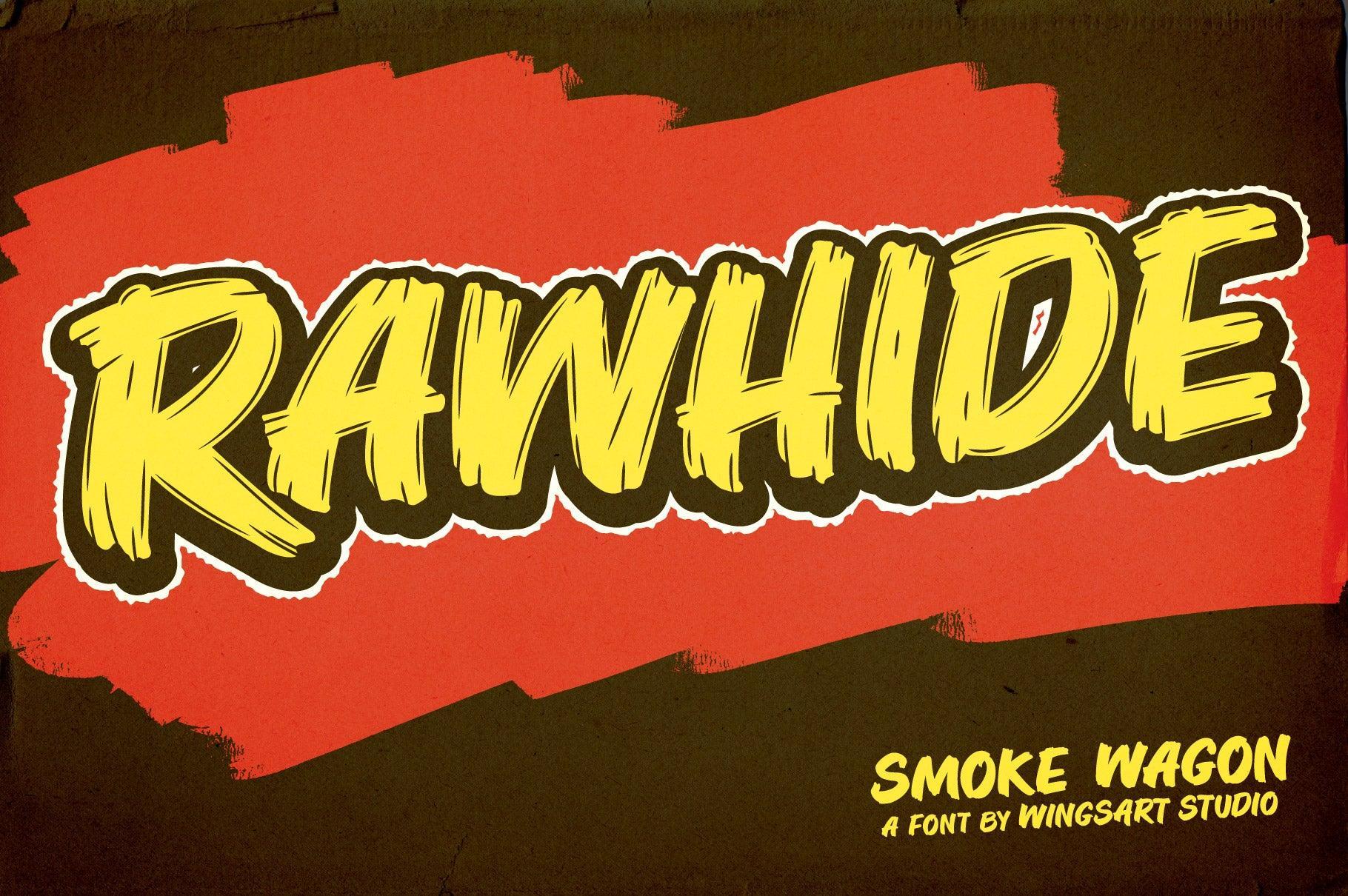 Smoke Wagon - A Western Brush Font