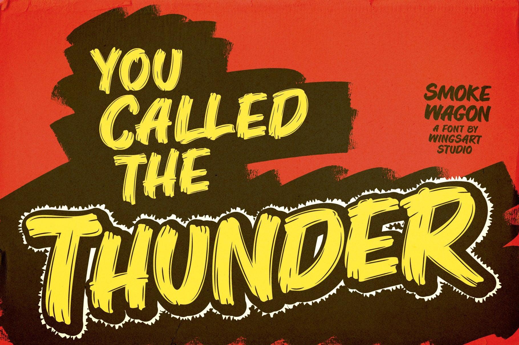 Smoke Wagon - A Western Brush Font