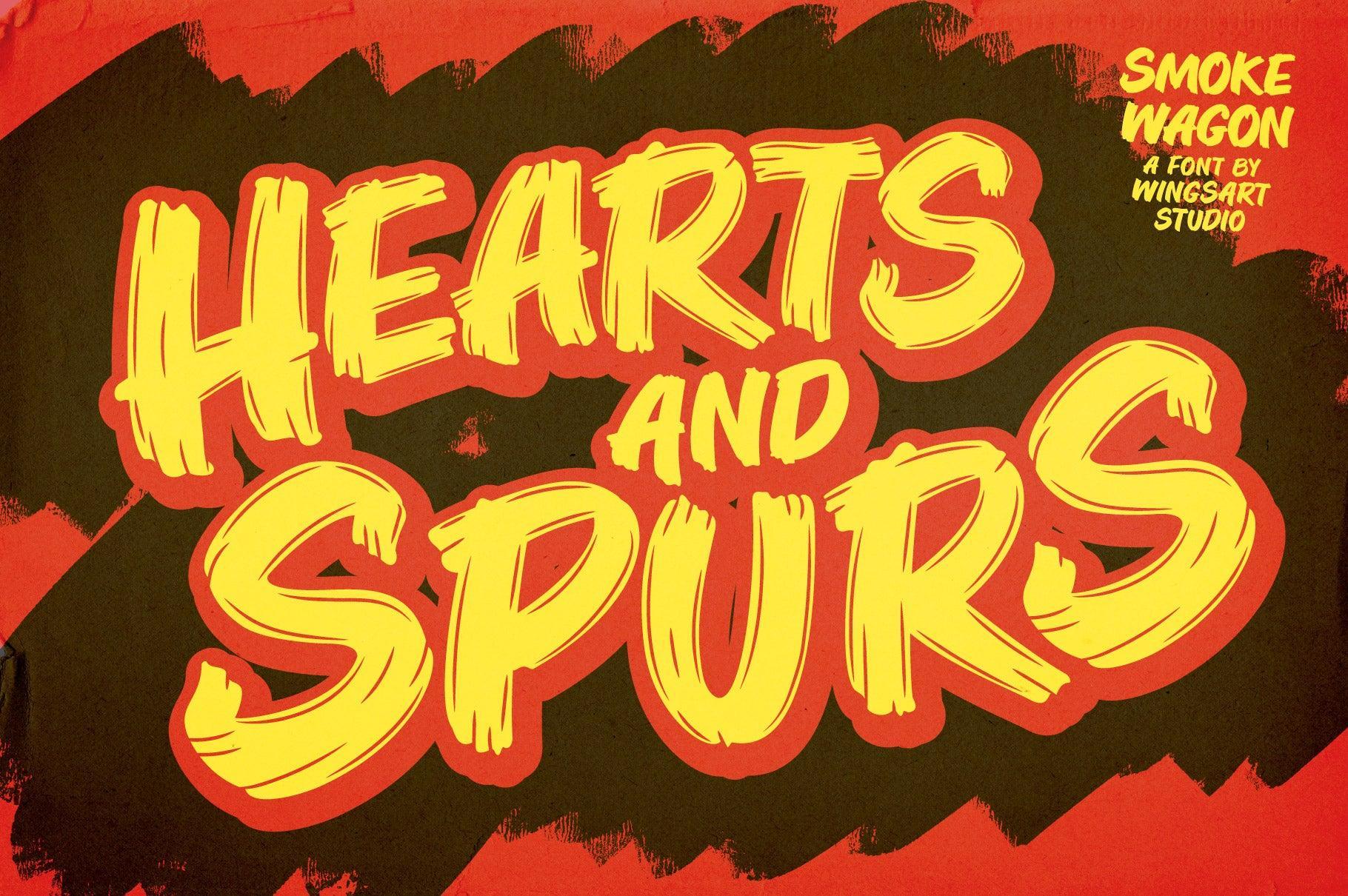 Smoke Wagon - A Western Brush Font