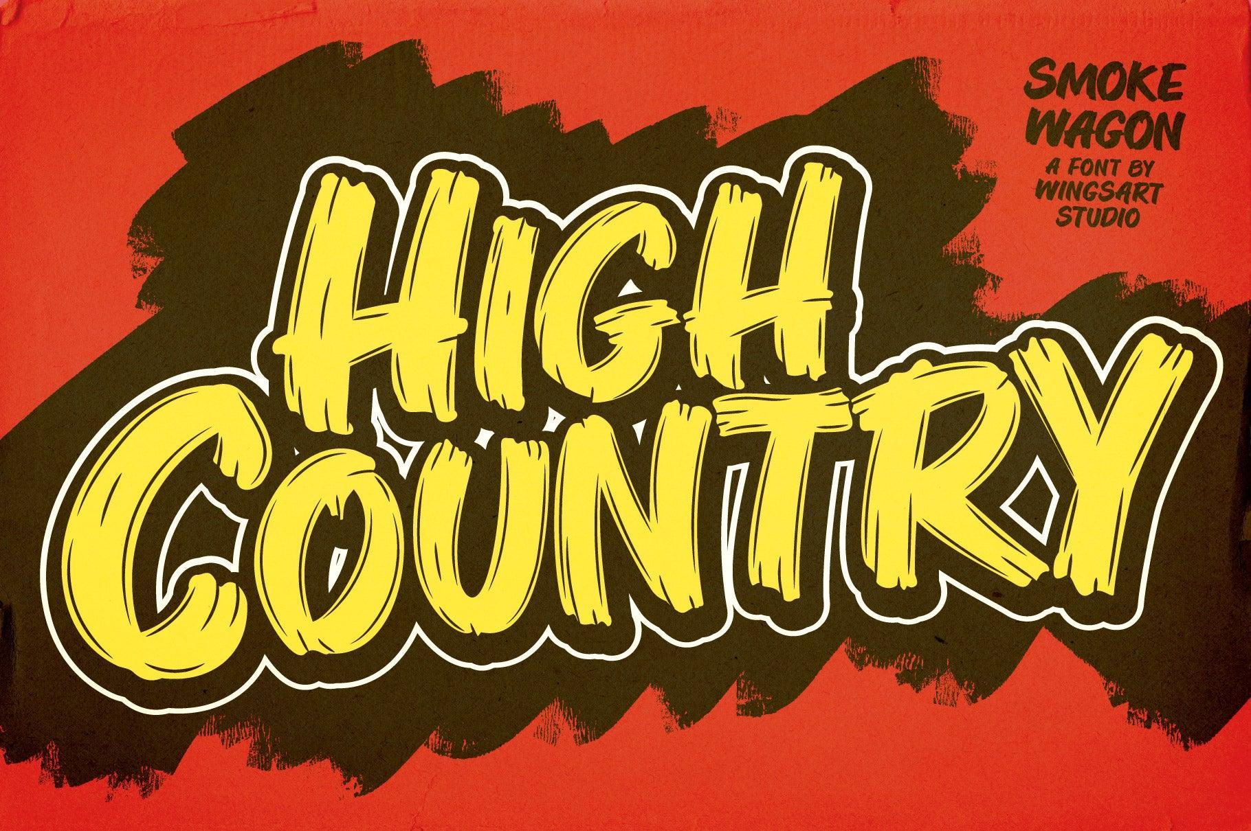 Smoke Wagon - A Western Brush Font