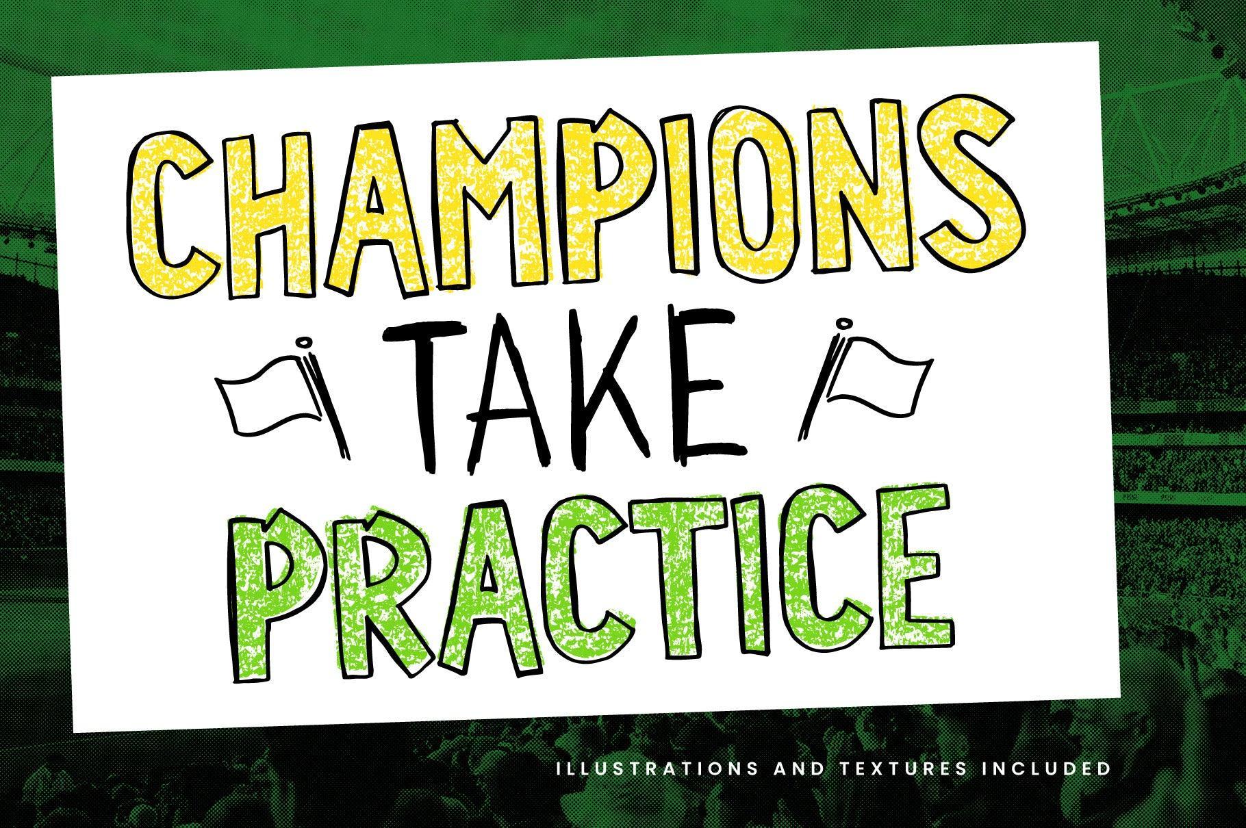 Sports Fan - A Handwritten Placard Font