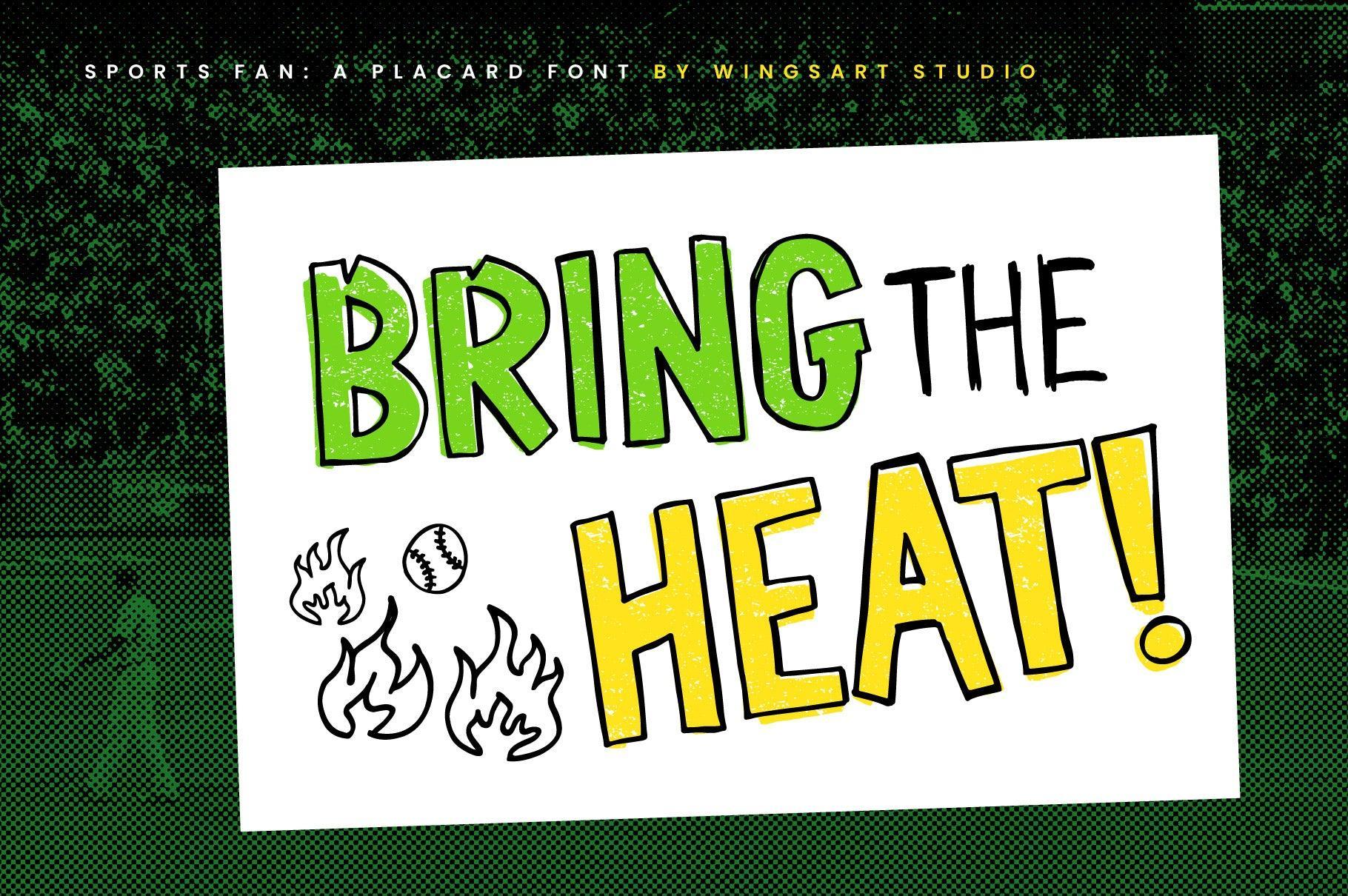 Sports Fan - A Handwritten Placard Font