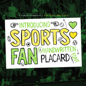 Sports Fan - A Handwritten Placard Font