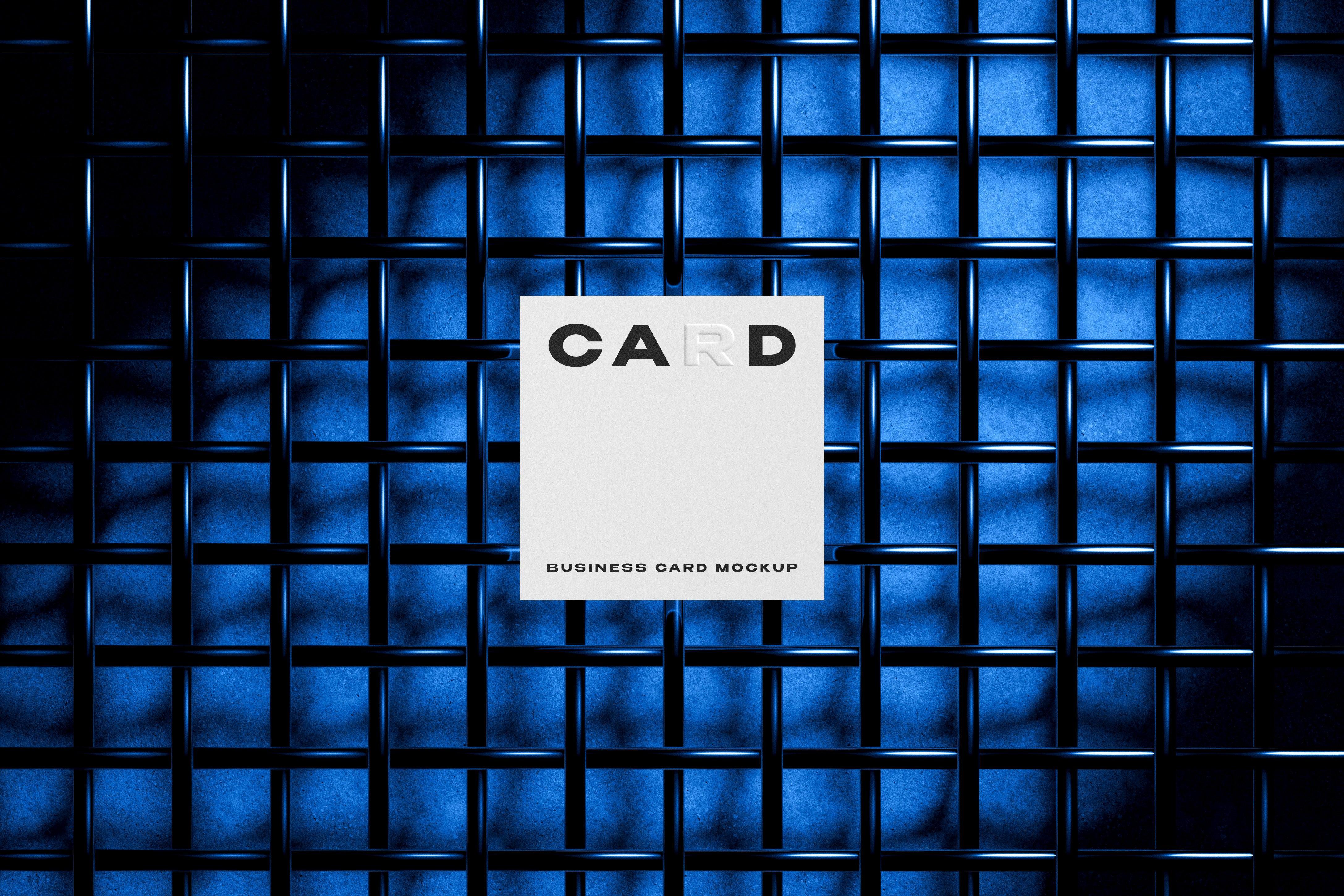 Square Business Card Mockup