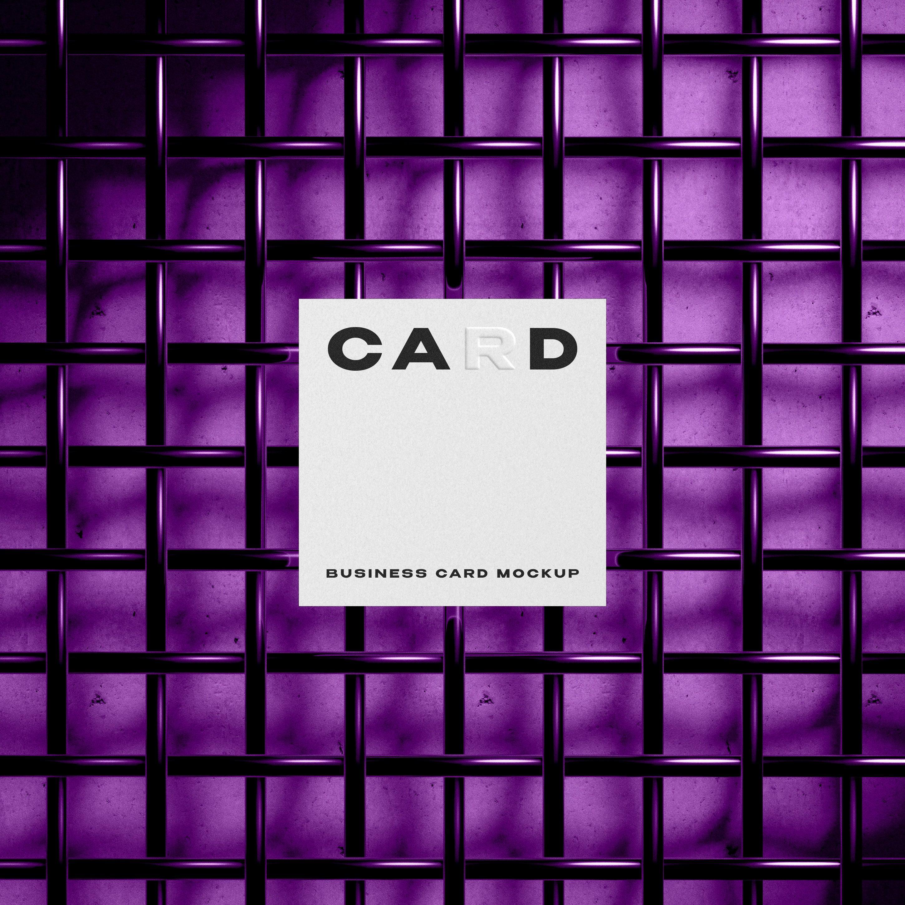 Square Business Card Mockup