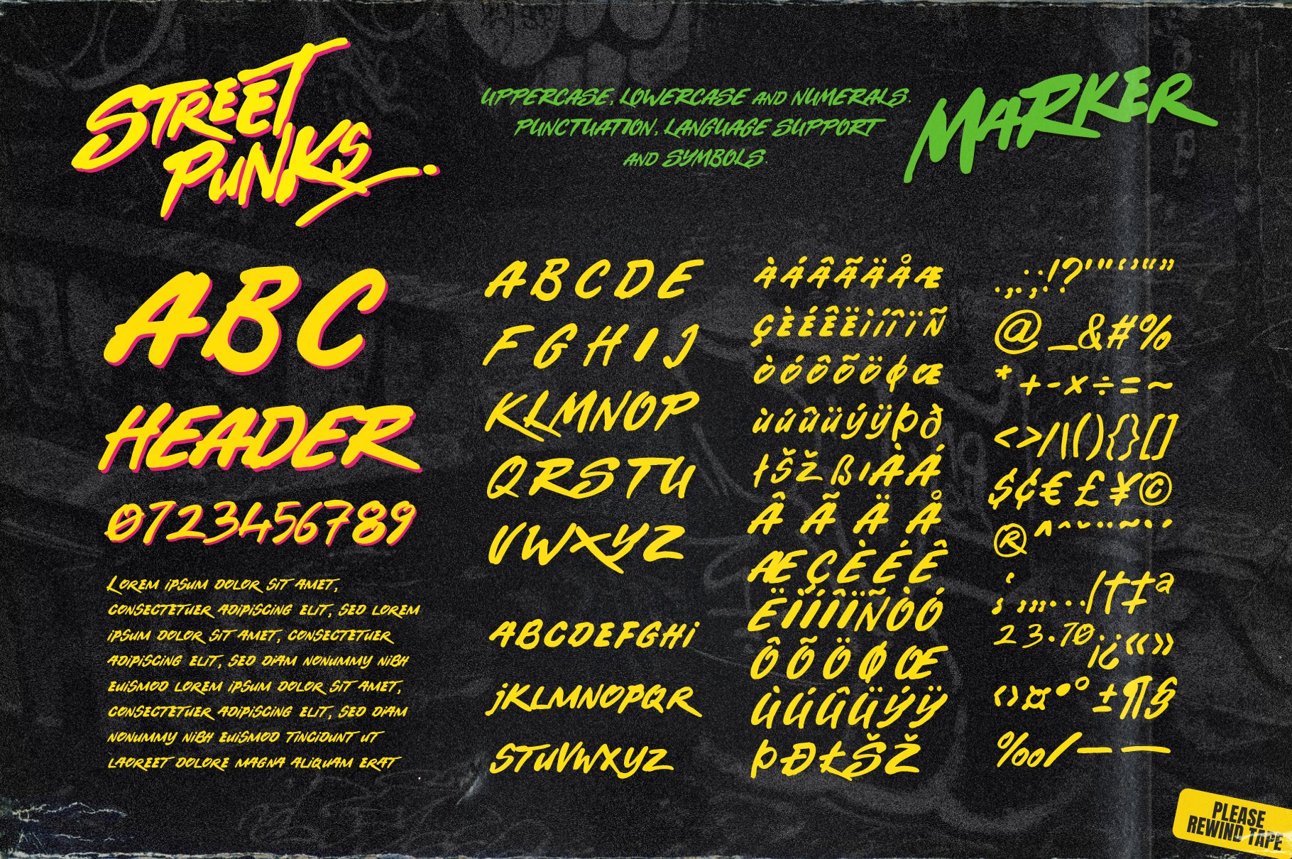 Street Punks: Graffiti Inspired Marker Pen and Paint Brush Font