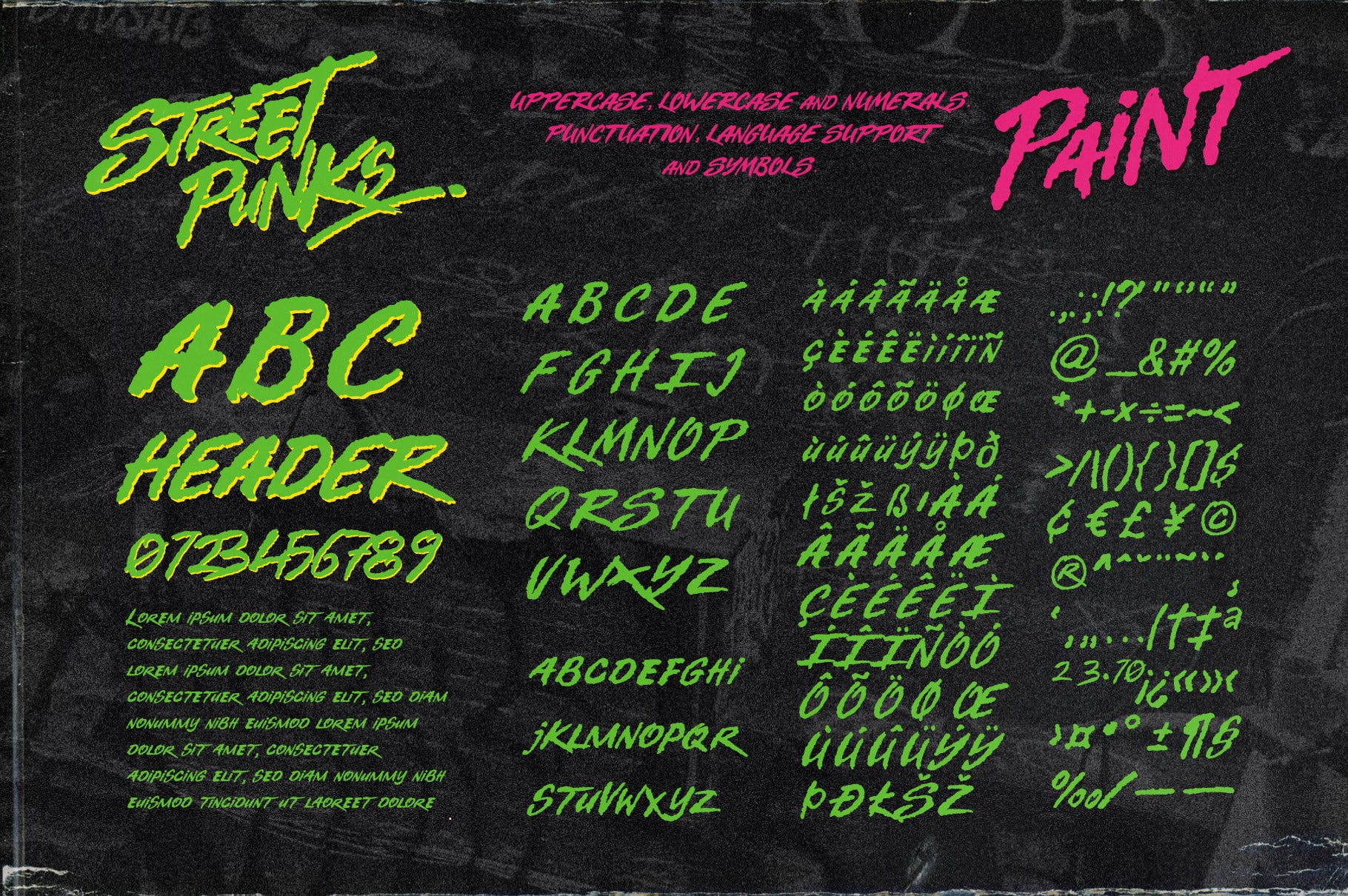 Street Punks: Graffiti Inspired Marker Pen and Paint Brush Font