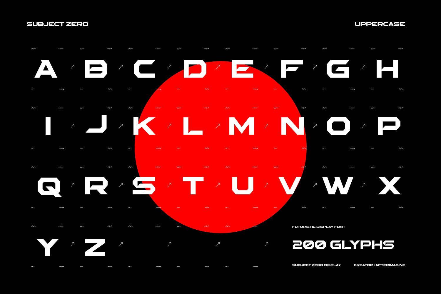 Subject Zero Futuristic Display Font