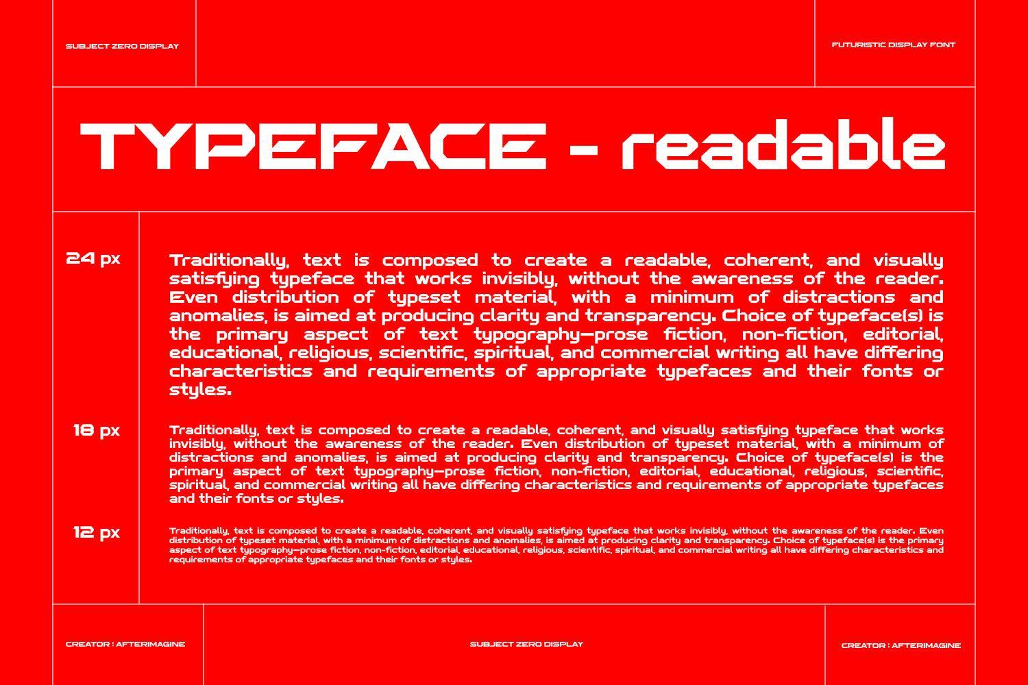 Subject Zero Futuristic Display Font