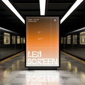 Subway Station Digital Advertising LED Screen Mockup