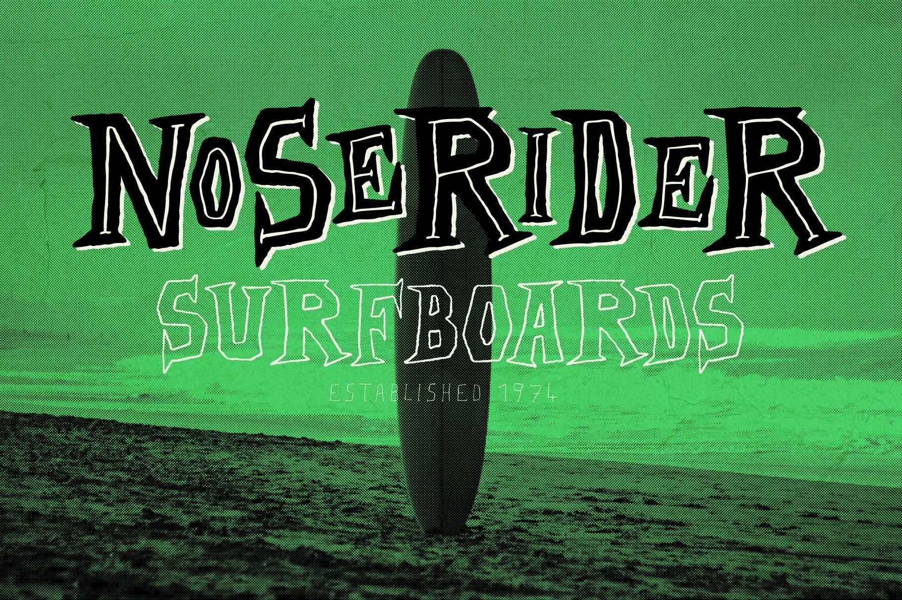 Surfnik - A Hand-Made Vintage Surf and Beatnik Font