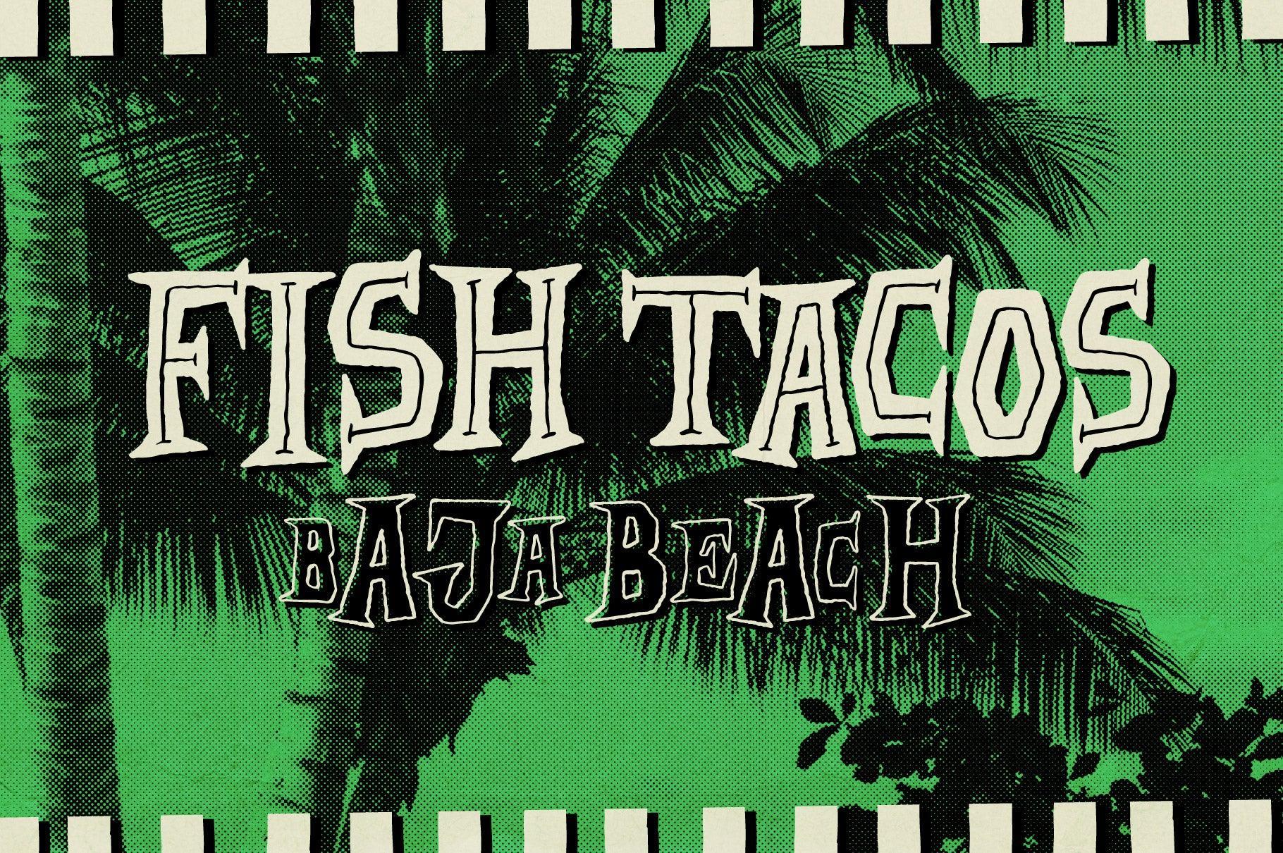 Surfnik - A Hand-Made Vintage Surf and Beatnik Font