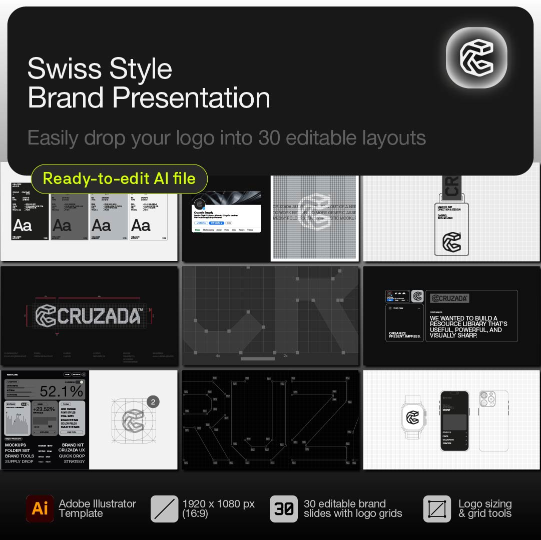 Swiss Style Brand Presentation Template