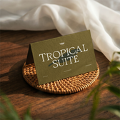 Tent Print Card Mockup – Tropical Suite - T.BW Mockup Collection