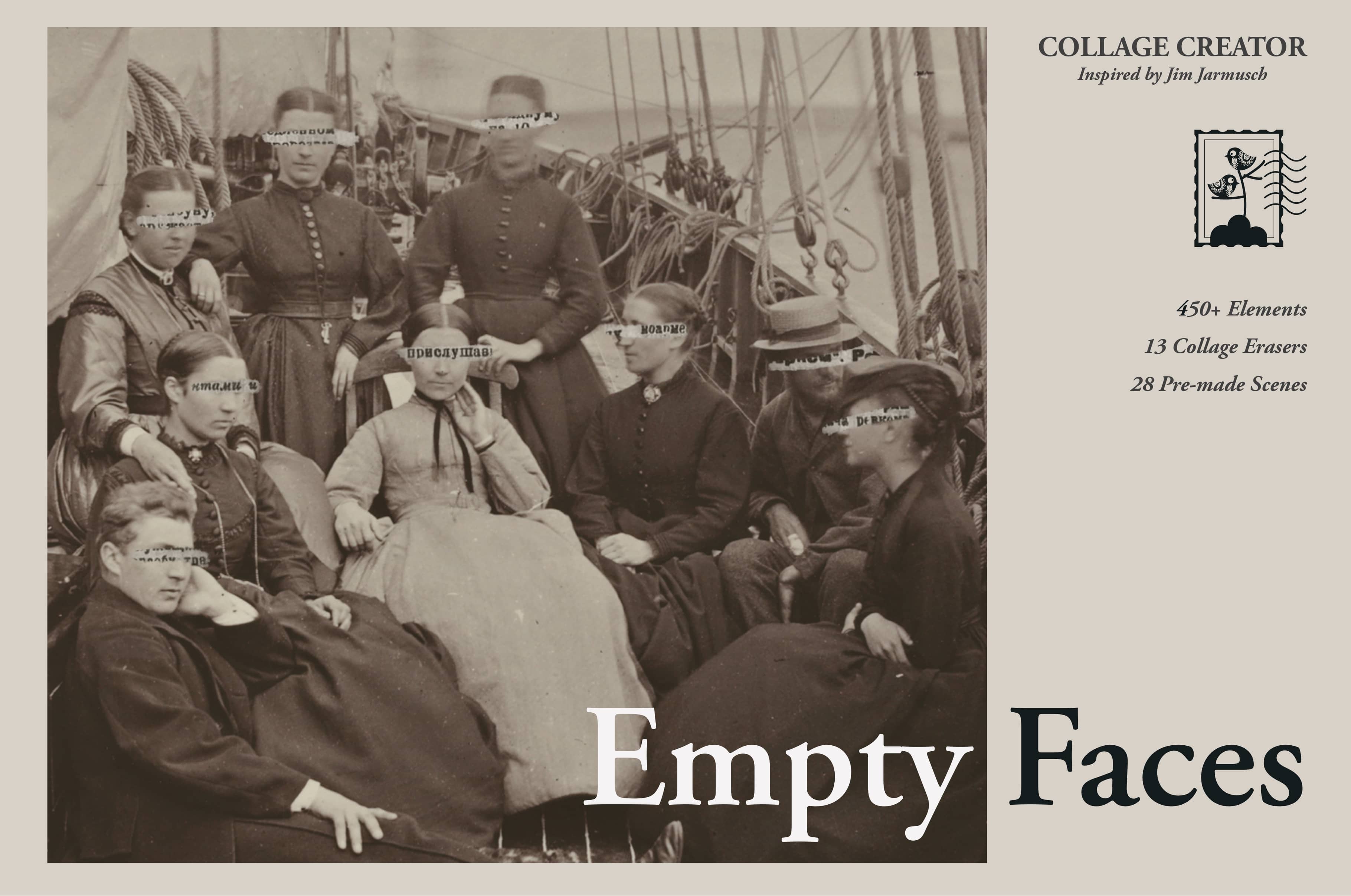 The Empty Faces Collage Creator & Procreate Erasers