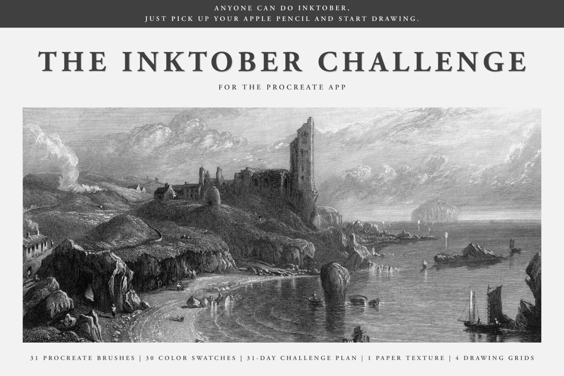 The Inktober Challenge Procreate Kit (2023)