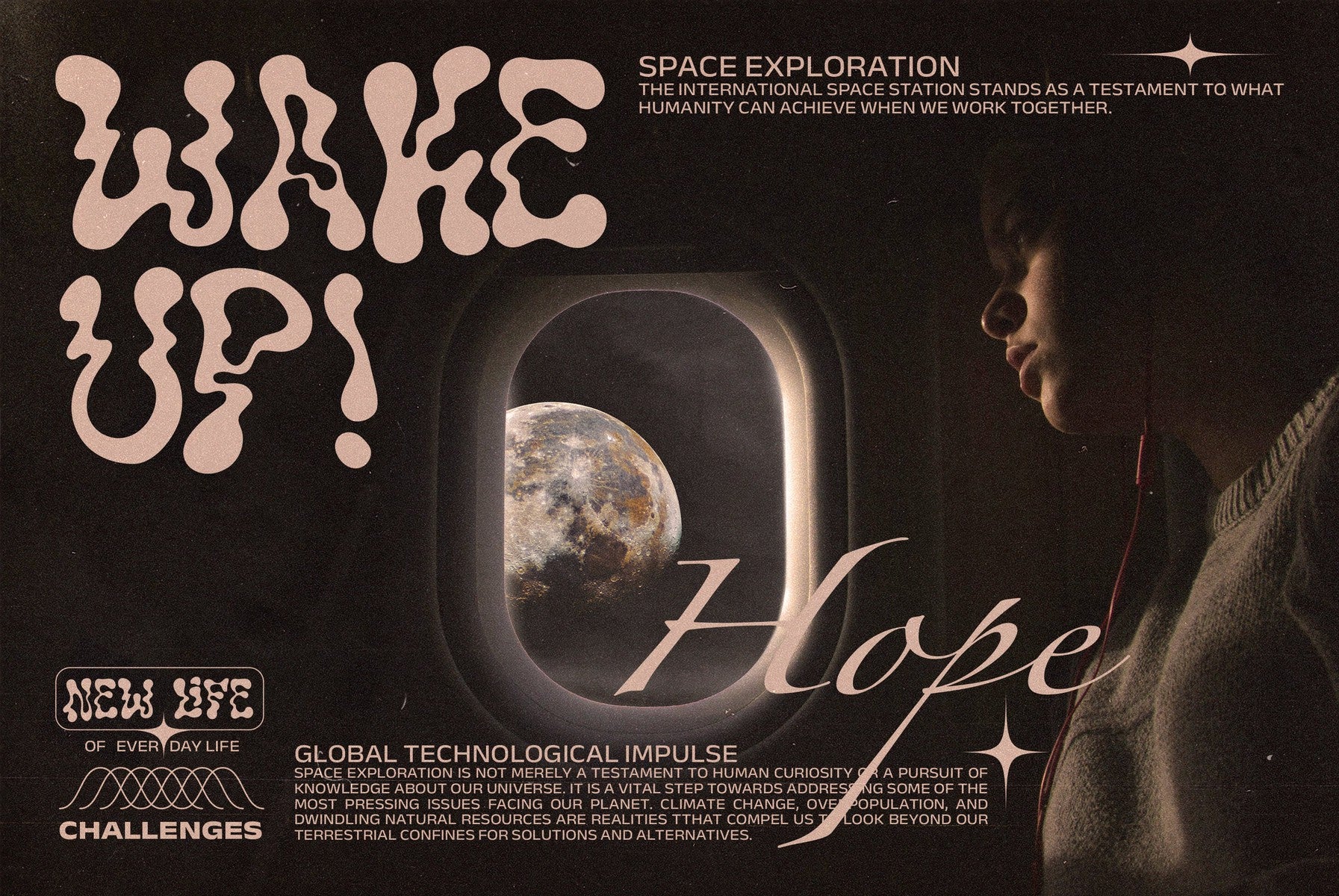 The Nebula Flow Font - Chrome Typeface