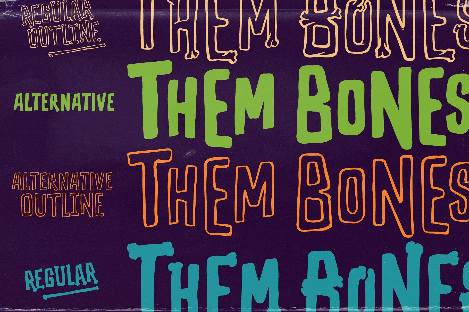 Them Bones: A Spooky Novelty Font