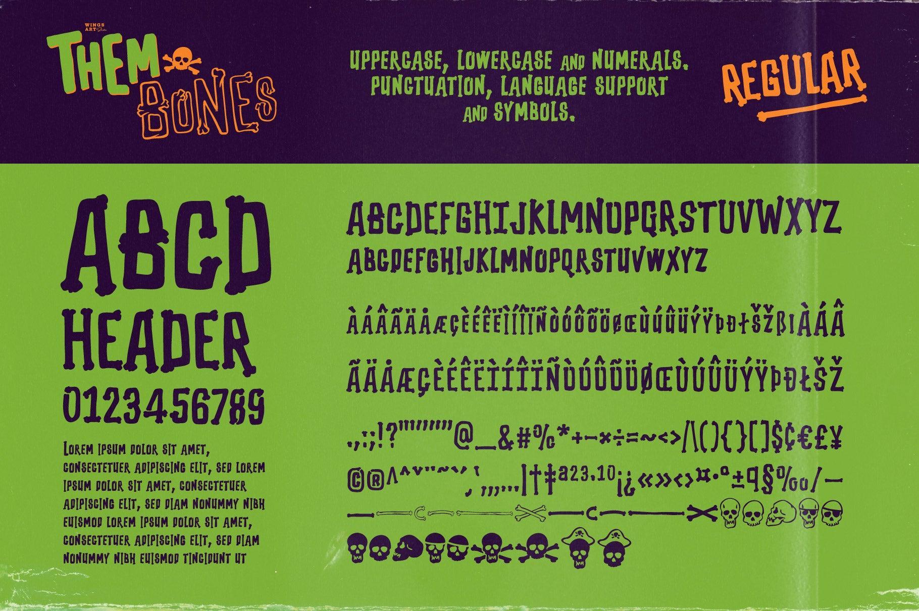 Them Bones: A Spooky Novelty Font
