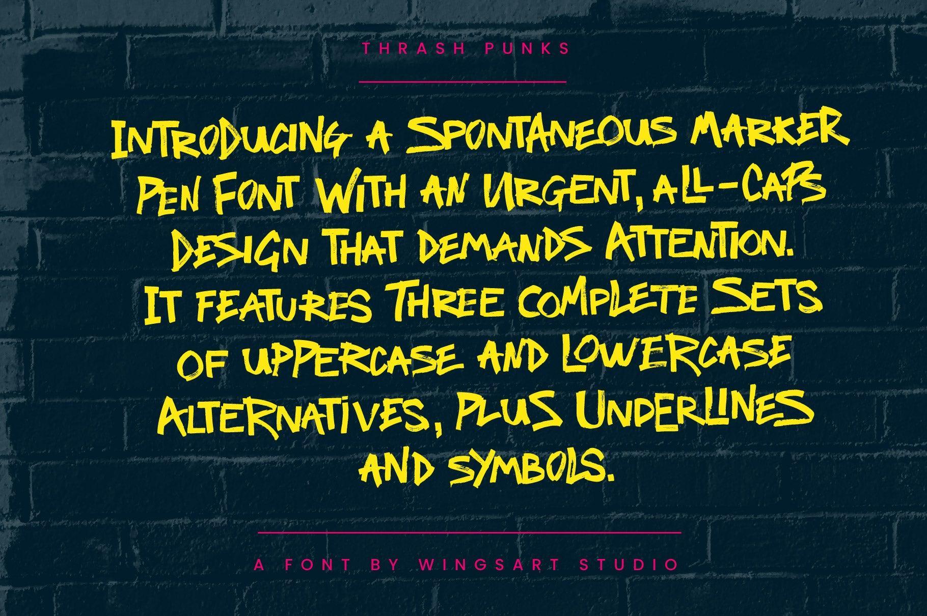 Thrash Punks: Chunky Marker Font