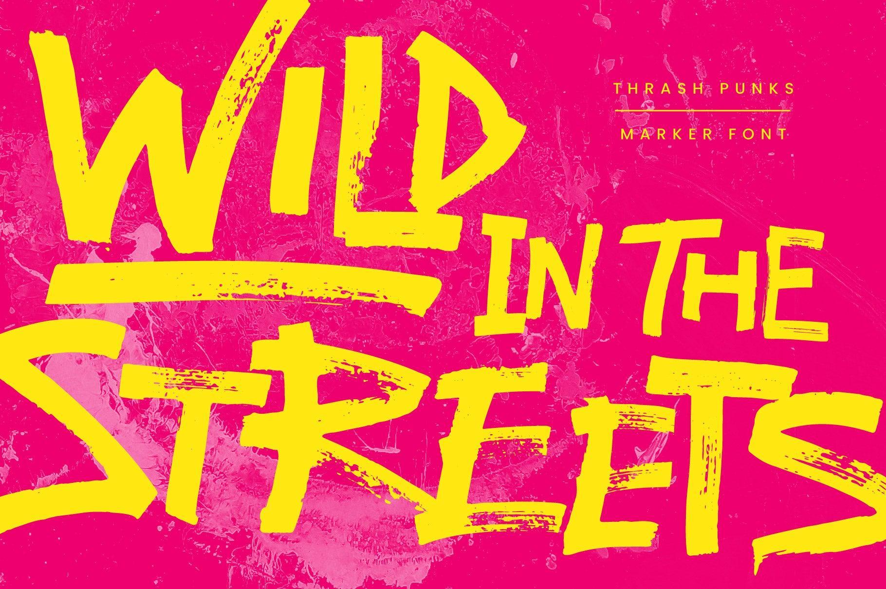 Thrash Punks: Chunky Marker Font