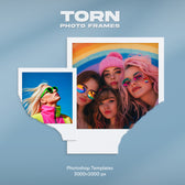 Torn Polaroid Photo Frame Templates