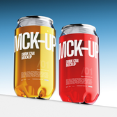 Transparent Regular Can Mockup